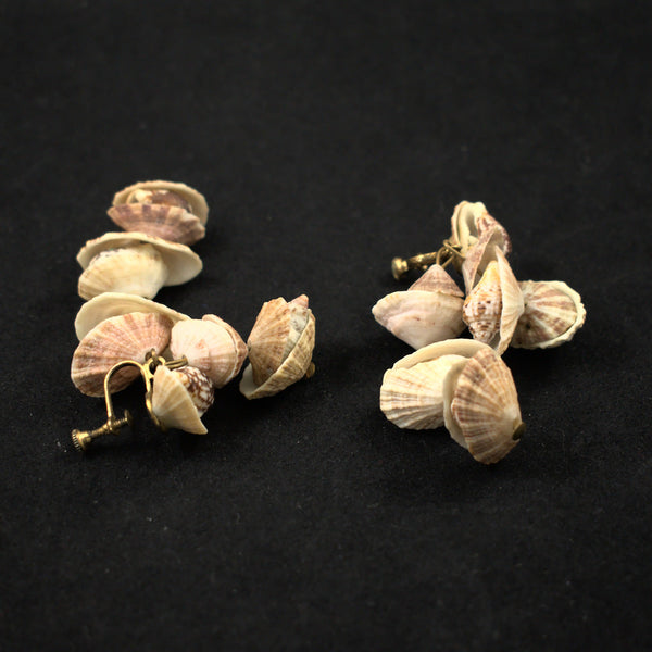 Dangling Shell Vintage Earrings Cats Like Us