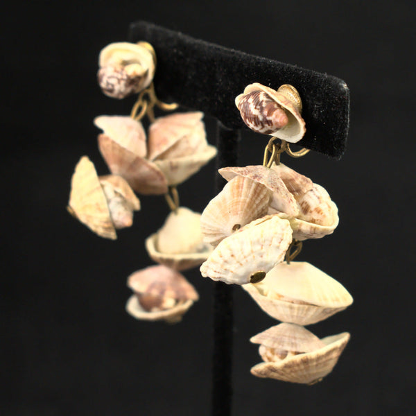 Dangling Shell Vintage Earrings Cats Like Us