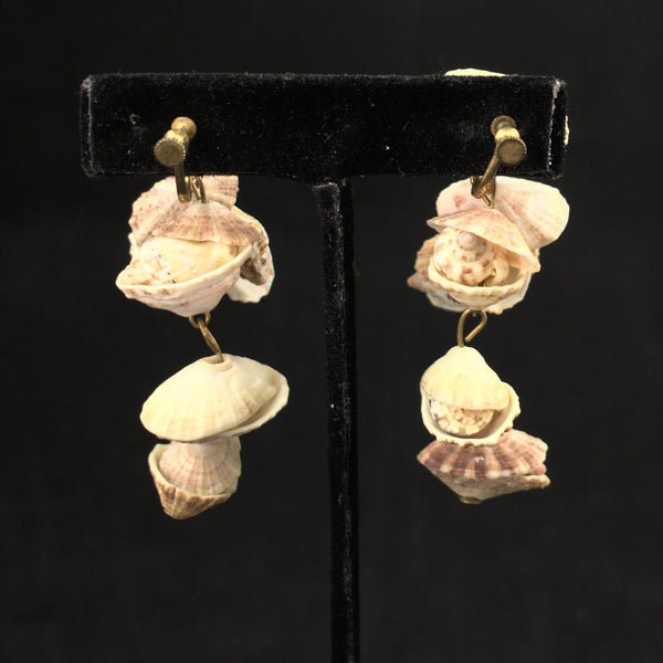 Dangling Shell Vintage Earrings Cats Like Us