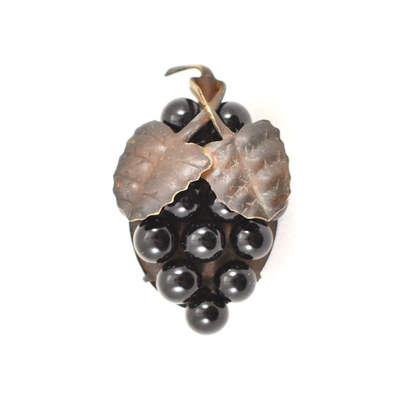 Dark Grapes Bead Brooch Cats Like Us