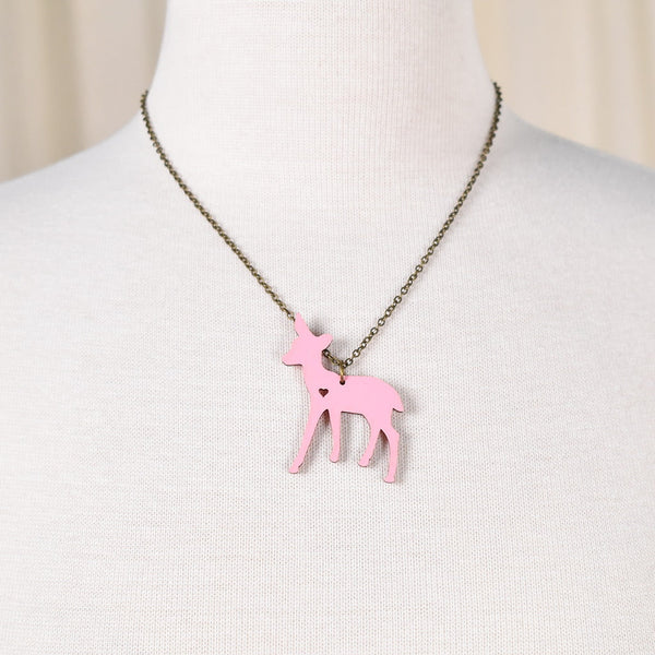 Dear Deer Heart Necklace Cats Like Us