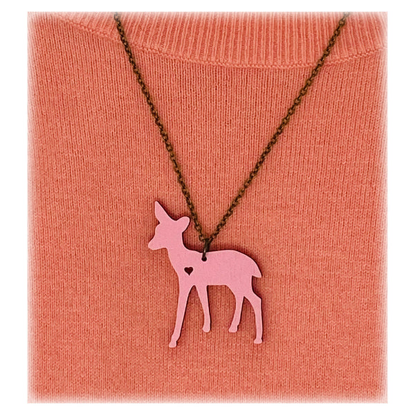 Dear Deer Heart Necklace Cats Like Us