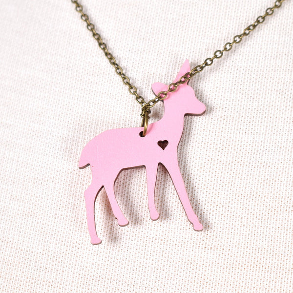 Dear Deer Heart Necklace Cats Like Us
