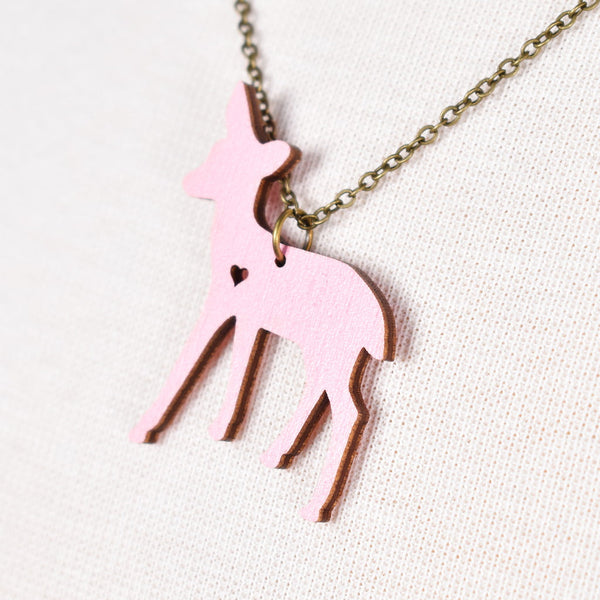 Dear Deer Heart Necklace Cats Like Us