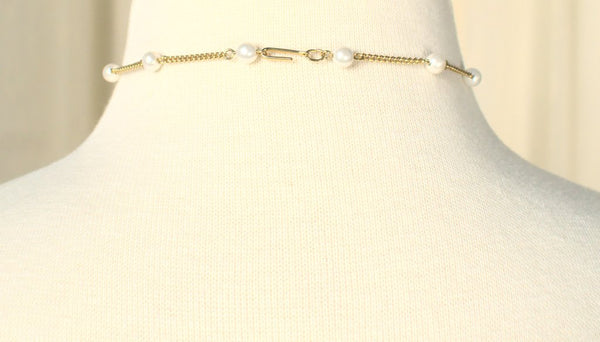 Delicate Pearl & Chain Necklace Cats Like Us
