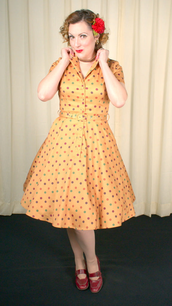 Diana Polka Dot Womens Retro Rockabilly Shirt Dress by VooDoo Vixen Cats Like Us Diana Polka Dot Womens Retro Rockabilly Shirt Dress by VooDoo Vixen Cats Like Us