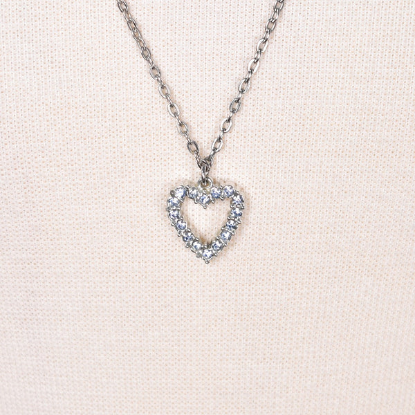 Double Sided Heart Vintage Necklace Cats Like Us