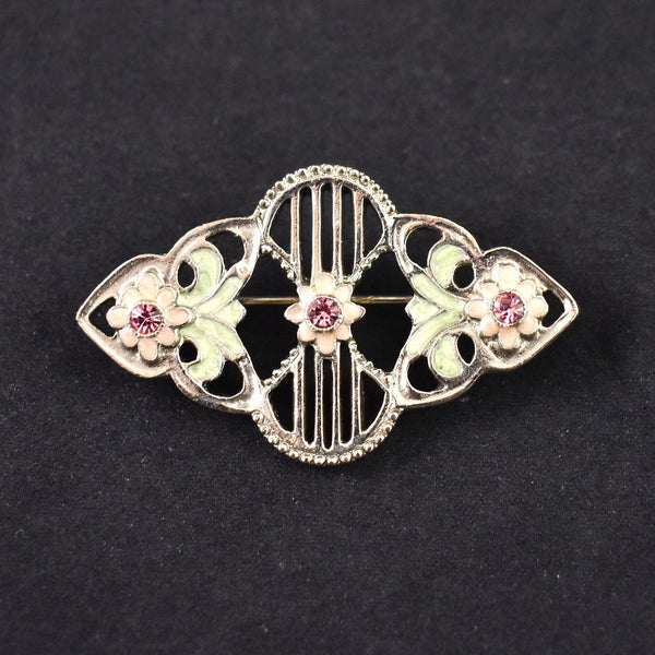 Enamel & Rhinestone Brooch Cats Like Us