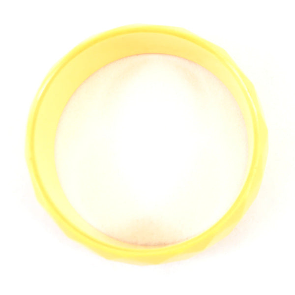 Faceted Bakelite Yellow Bangle Cats Like Us