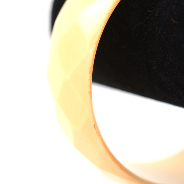 Faceted Bakelite Yellow Bangle Cats Like Us