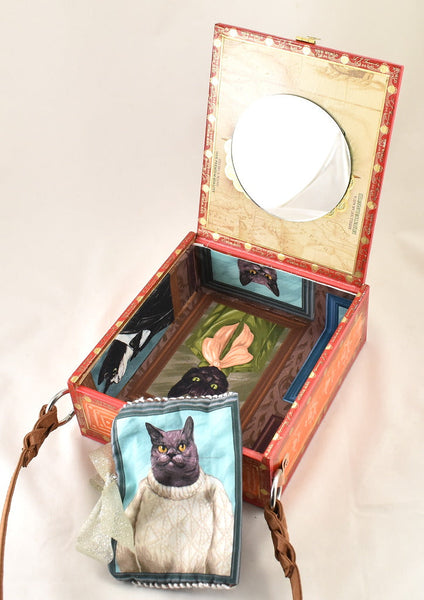 Fancy Cat Lady Cigar Box Purse Cats Like Us