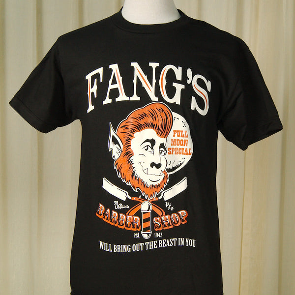 Fang's Barber Shop T Shirt Cats Like Us