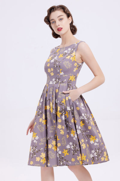 Floral Lily Swing Dress Cats Like Us