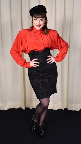 Floral Spiderweb Flocked Skirt Cats Like Us
