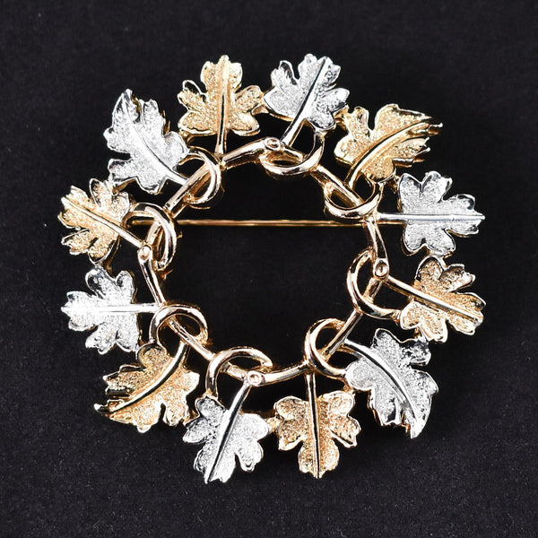 Garland Leaf Vintage Brooch Cats Like Us