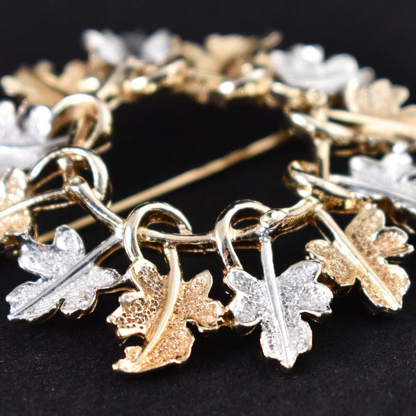 Garland Leaf Vintage Brooch Cats Like Us