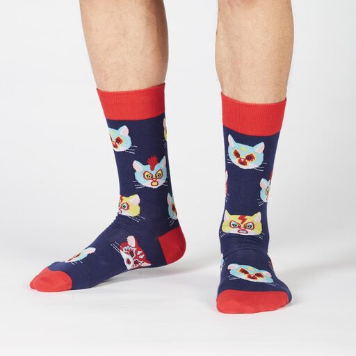 Gato Libre Luchador Crew Socks Cats Like Us
