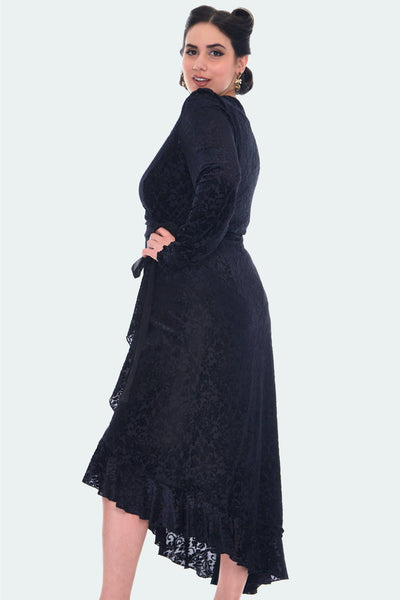 Gayle Vamp Wrap Dress Cats Like Us