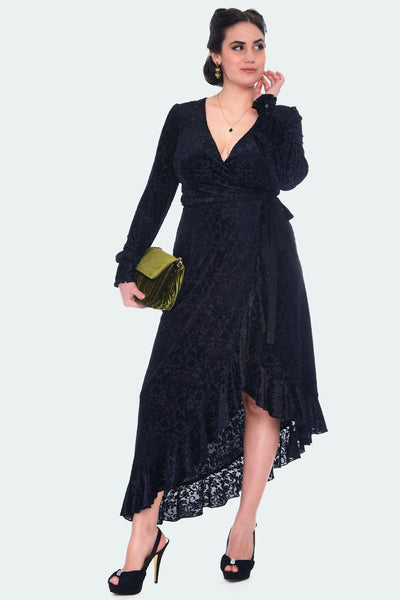 Gayle Vamp Wrap Dress Cats Like Us