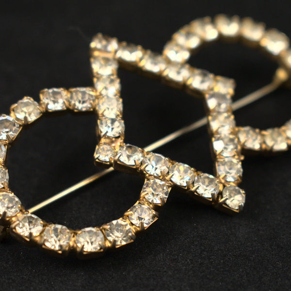 Geometric Rhinestone Vintage Brooch Cats Like Us