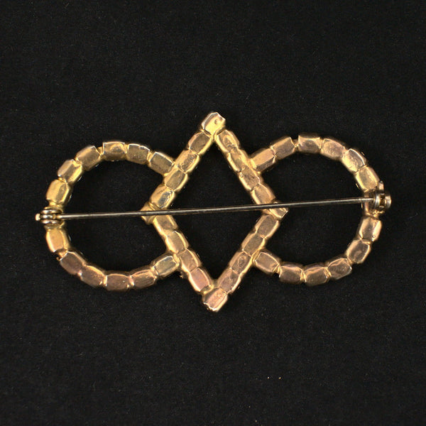 Geometric Rhinestone Vintage Brooch Cats Like Us