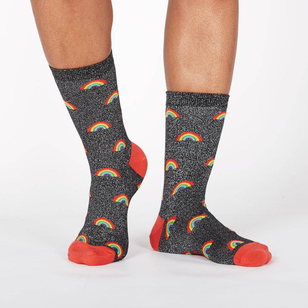 Glitter Over the Rainbow Socks Cats Like Us