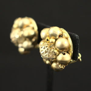 Gold Bead Cluster Earrings Cats Like Us