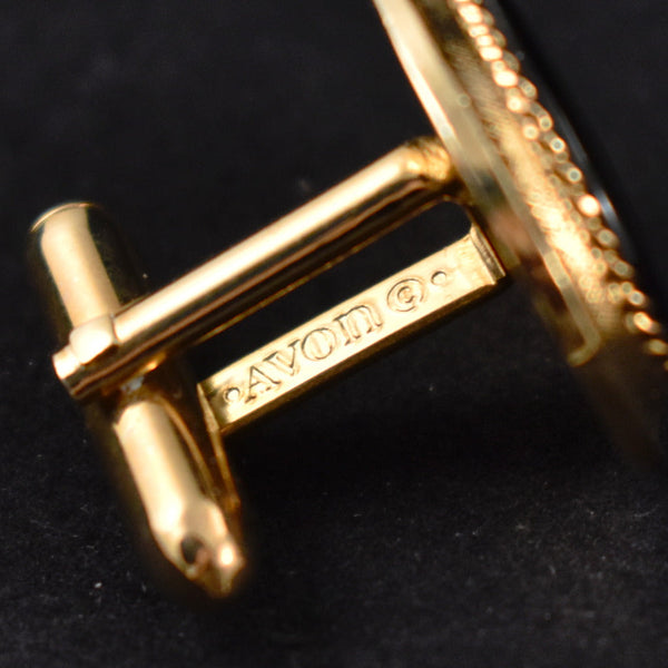 Gold & Black Oval Cufflinks Cats Like Us