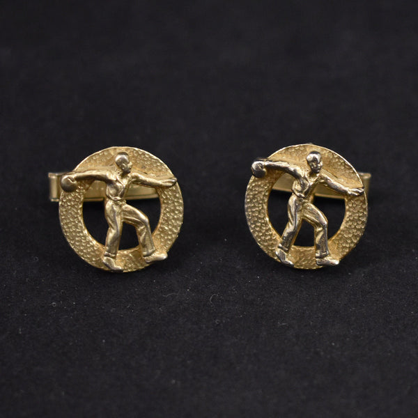 Gold Bowler Vintage Cuff Links Cats Like Us