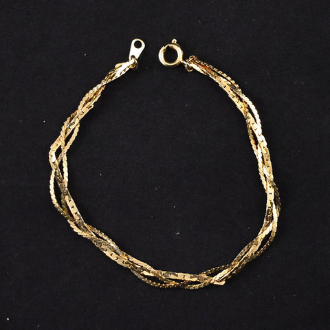Gold Braided Chain Bracelet Cats Like Us