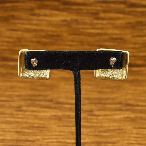 Gold Chain Square Earrings Cats Like Us