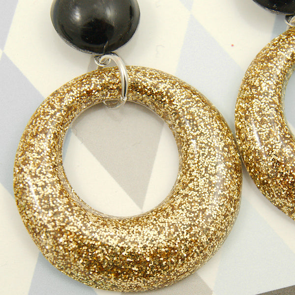 Gold Drop Hoop Earrings Cats Like Us