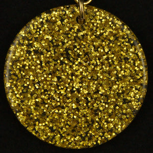 Gold Glitter Disc Earrings Cats Like Us