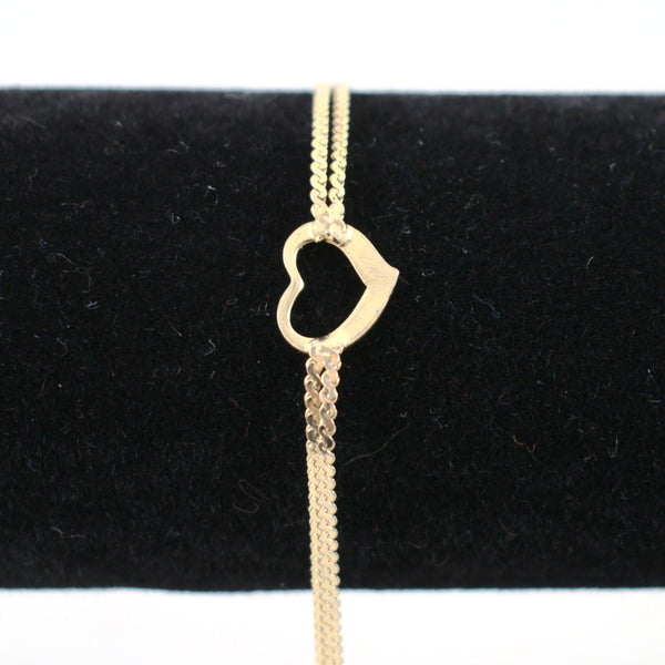 Gold Heart Chain Bracelet Cats Like Us