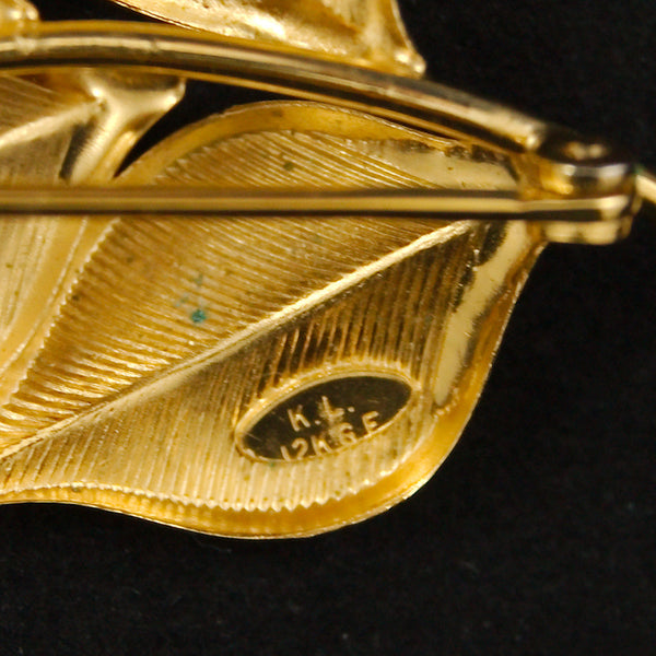 Gold Leaf Brooch Cats Like Us