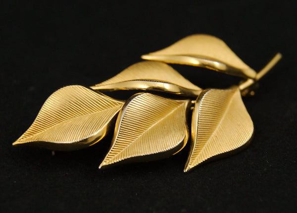 Gold Leaf Brooch Cats Like Us