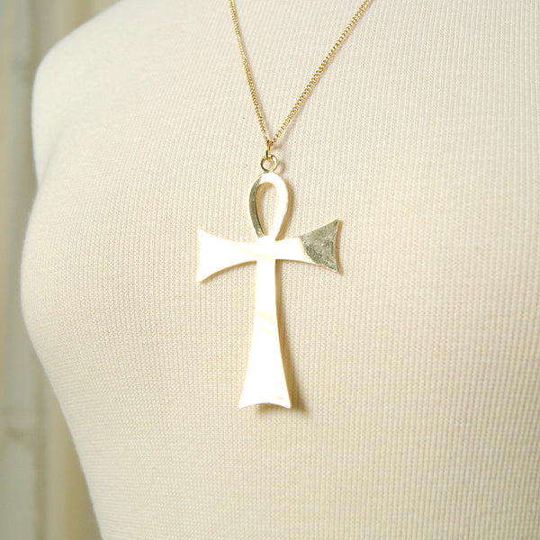 Gold Life Ankh Necklace Cats Like Us