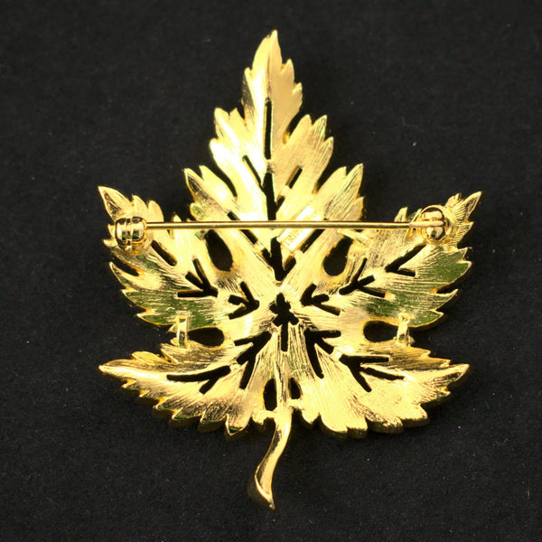 Gold Maple Leaf Brooch Cats Like Us