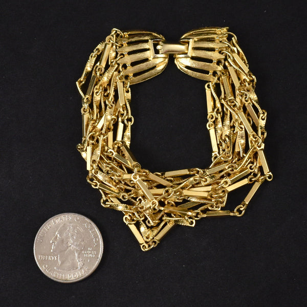 Gold Multi Strand Bracelet Cats Like Us