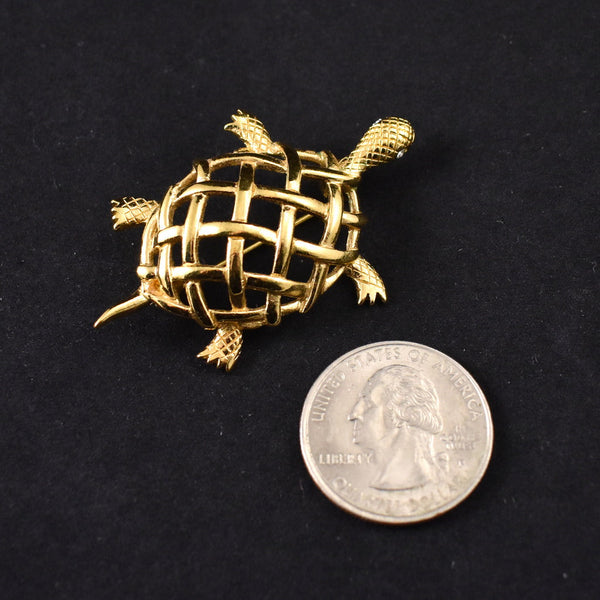 Gold Napier Turtle Brooch Cats Like Us