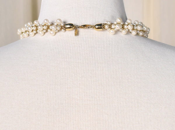 Gold Pearl Cluster Necklace Cats Like Us
