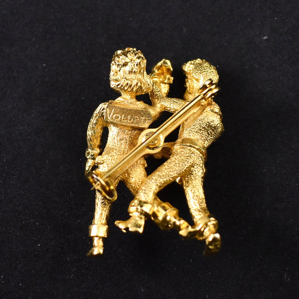 Gold Pearl Dancers Brooch Cats Like Us