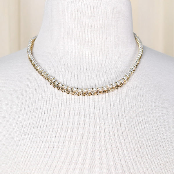 Gold Wrapped Pearl Necklace Cats Like Us