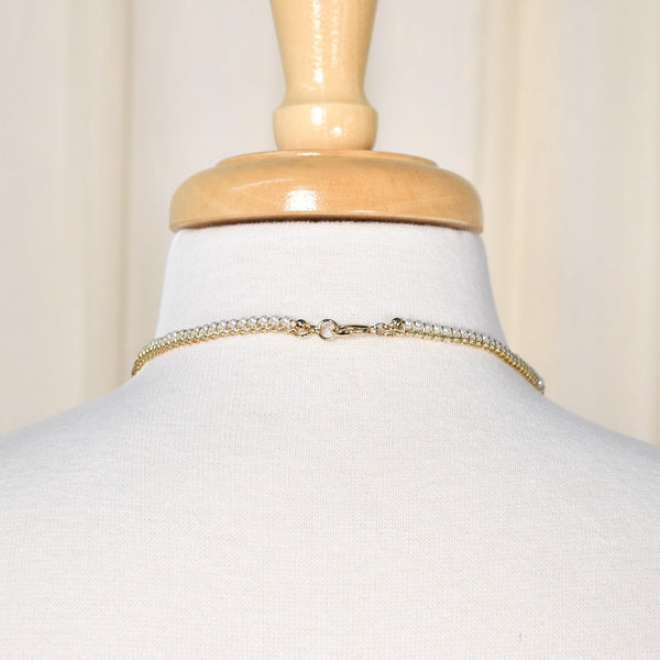 Gold Wrapped Pearl Necklace Cats Like Us