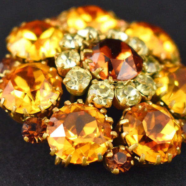 Golden Rhinestone Brooch Cats Like Us