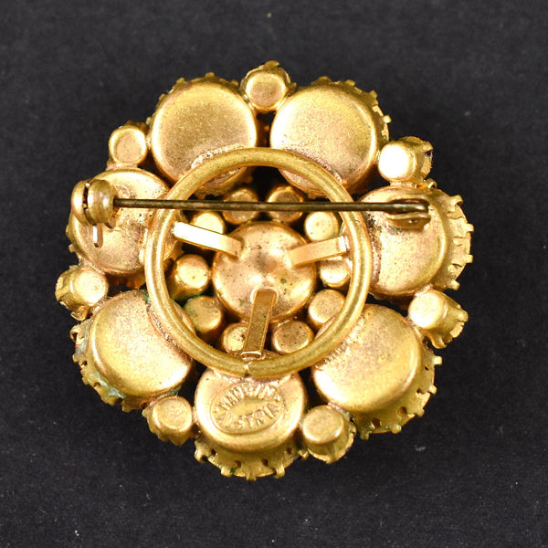 Golden Rhinestone Brooch Cats Like Us