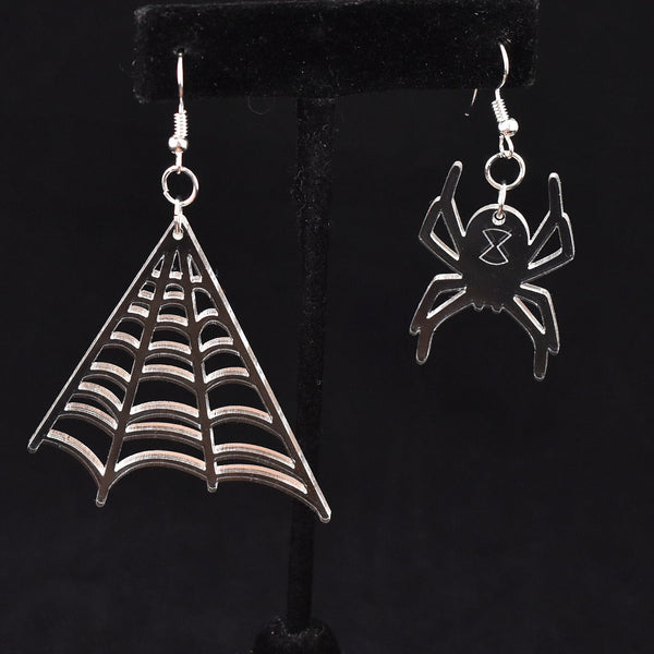 Graveside Spider Web Earrings Cats Like Us
