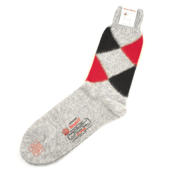 Gray Argyle Crew Socks Cats Like Us