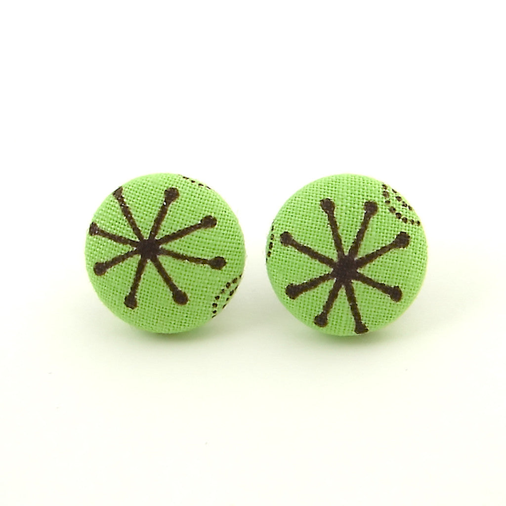 Green Atomic Burst Earrings Cats Like Us