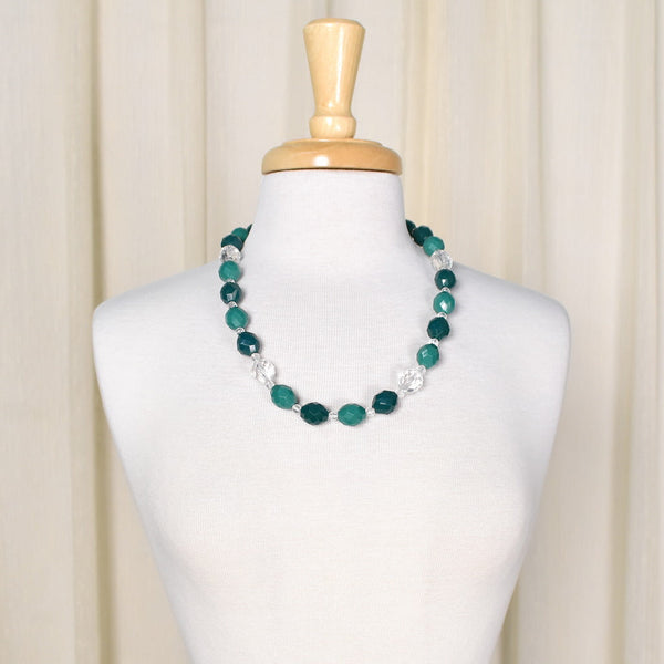 Green Faceted Bead Necklace Cats Like Us